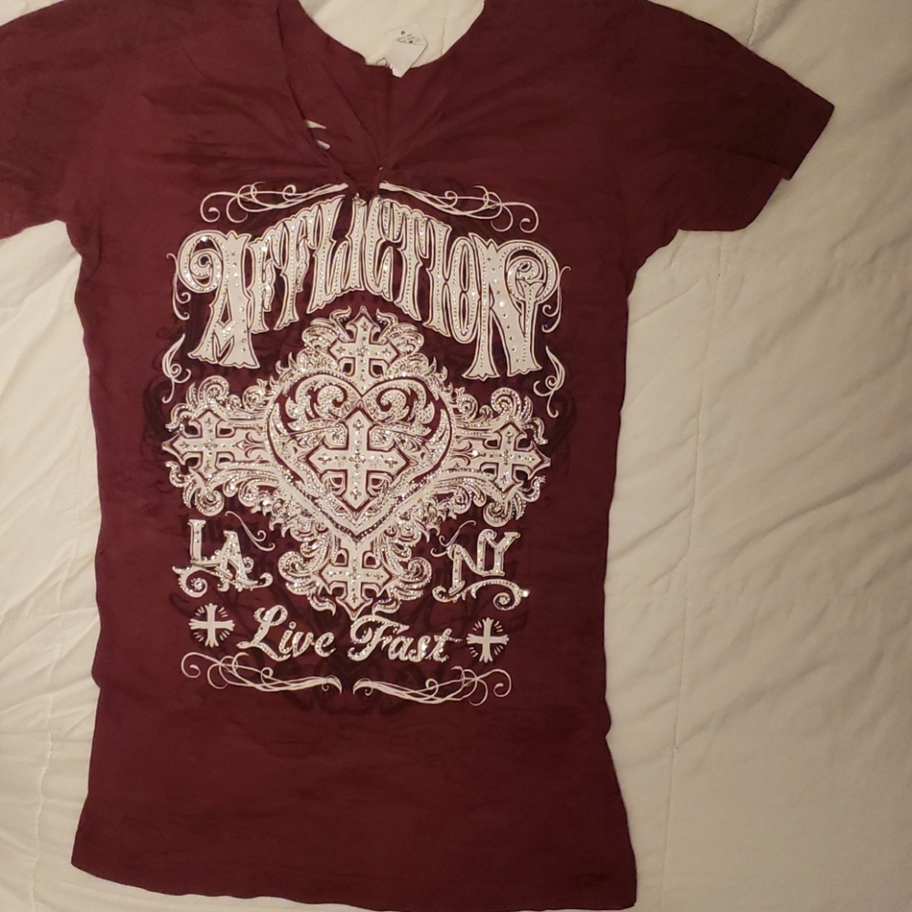 Embellished Affliction shirt